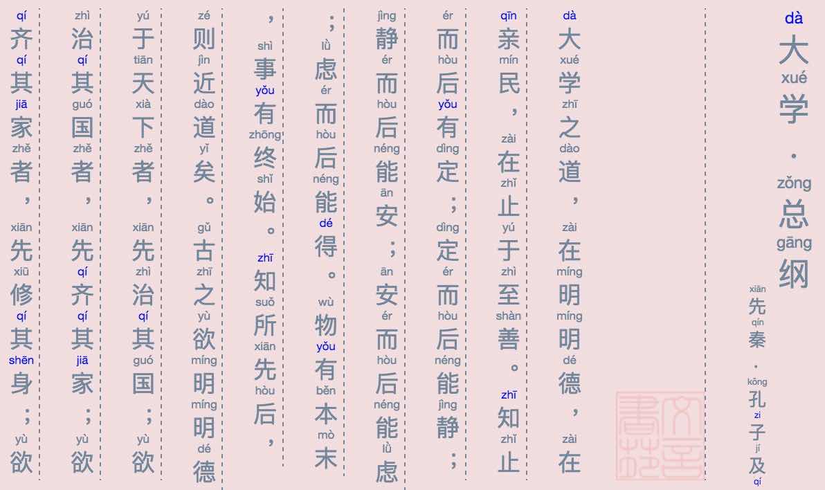 《大学》拼音阅读